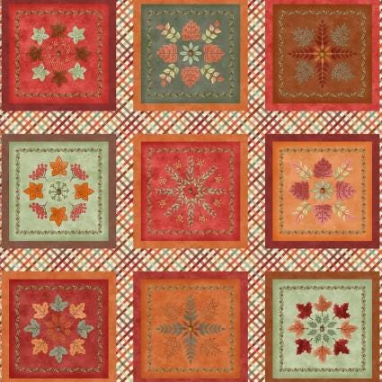 Autumnal Running Blocks from the Hello Autumn Collection by Monique Jacobs for Maywood - 100% Cotton Fabric