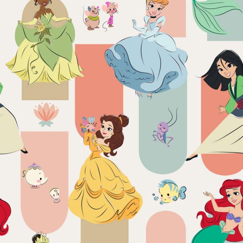 END OF BOLT 29" x 58" Fleece Fabric - Disney's Princesses from Springs Creative by the Yard - Licensed