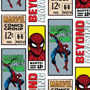 END OF BOLT 31" x 58" Fleece Fabric - Disney's Marvel Spiderman Comics from Springs Creative by the Yard - Licensed