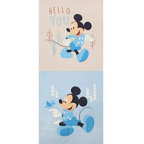 Mickey Mouse Nursery PANEL 18"x44" from Camelot Fabric's Mickey & Minnie Mouse Little Meadow 100% Cotton 85270410p