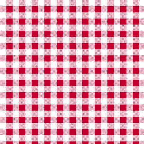 Red MEDIUM Gingham from the Dots, Stripes, and More Collection for QT Fabrics by the Yard - 100% Quilt Shop Cotton