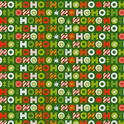 Hoho Stripe in Green from the Christmas Town Collection by PBS Fabrics - 100% Cotton Fabric