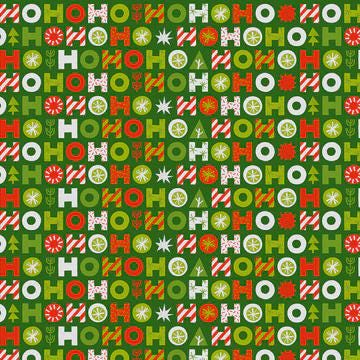 Hoho Stripe in Green from the Christmas Town Collection by PBS Fabrics - 100% Cotton Fabric