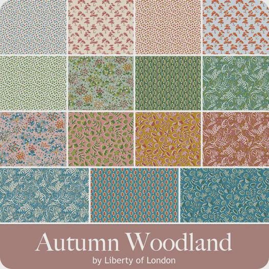 5" x 5" Charm Pack 42pc AUTUMN WOODLAND Collection by Riley Blake for Liberty Fabrics 100% Cotton