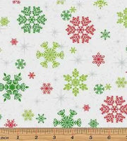 Snowflake Wishes in White from the Keeping Cozy Collection for Kanvas Fabric- 100% Cotton- You Choose the Cut
