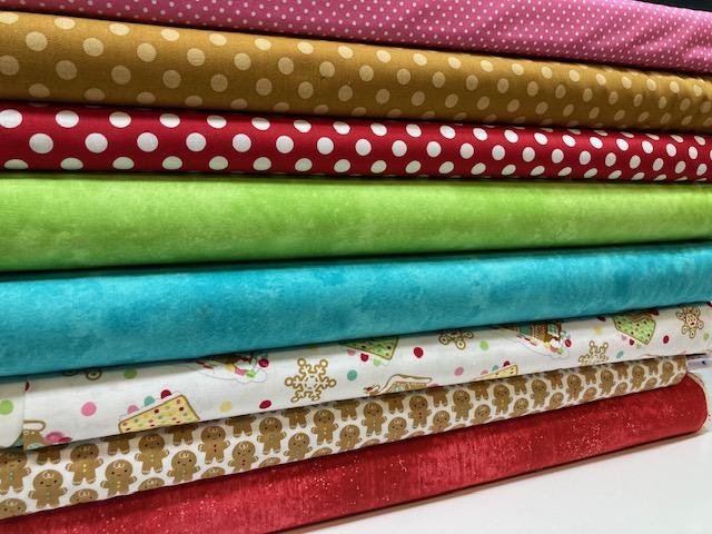 Christmas Fabric BUNDLE - 8 Fabrics - Quilt Shop Quality - Choose Your Cut