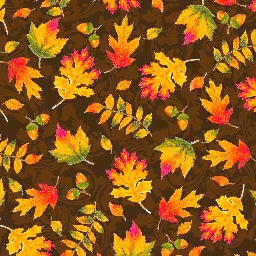 Autumn Leaves from the Autumn Glory Collection by Freckle & Lollie - 100% Cotton