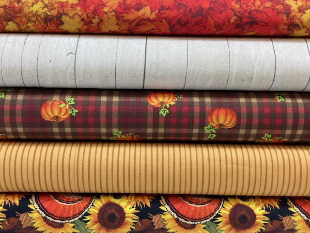 Autumn Afternoon Fabric BUNDLE - 5 Fabrics - Quilt Shop Quality - Choose Your Cut