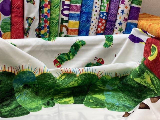 The Very Hungry Caterpillar 16 Fabrics (Panel PLUS 15 Fabrics) - Quilt Shop Quality - Choose Your Cut
