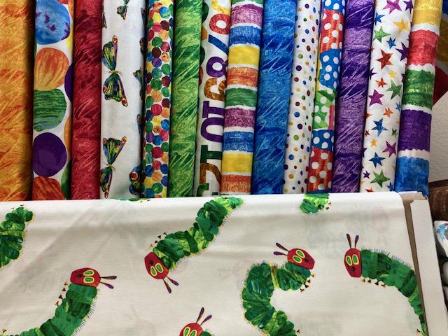 The Very Hungry Caterpillar 16 Fabrics (Panel PLUS 15 Fabrics) - Quilt Shop Quality - Choose Your Cut