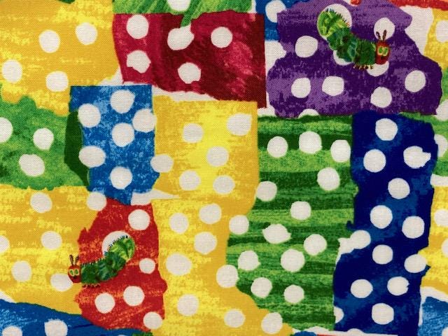 The Very Hungry Caterpillar 16 Fabrics (Panel PLUS 15 Fabrics) - Quilt Shop Quality - Choose Your Cut