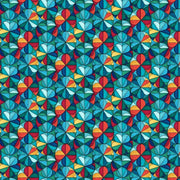 Circles in Teal Multi from the Nativity Collection by Alison McGarrigle for Northcott Fabric - 100% Cotton