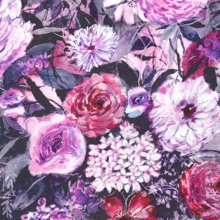 Allover Floral in Shadow from the Peony Love Collection by Lauren Wan For Robert Kaufman BY THE YARD- 100% Cotton