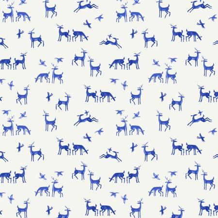 Grazing in Cream from the Azul Collection by Adam Trest for FreeSpirit Fabric 100% Cotton