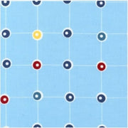 END OF BOLT - 36"x44" Pacific Blue Squares From Robert Kaufman
