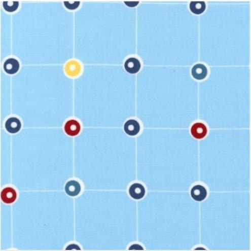END OF BOLT - 36"x44" Pacific Blue Squares From Robert Kaufman