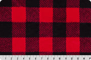Minky -Luxe Cuddle Buffalo Check SCARLET/BLACK From Shannon Fabrics - 60" Wide
