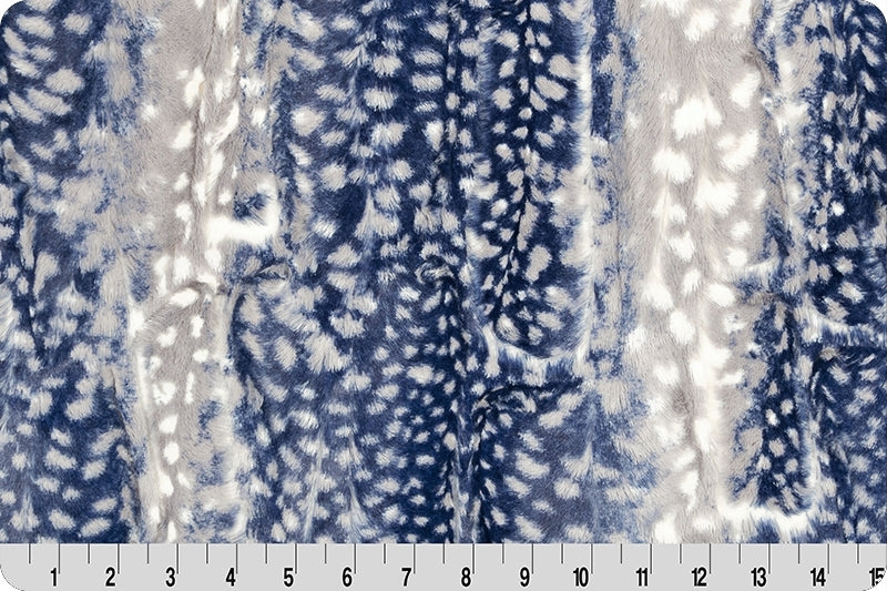 Minky - Luxe Cuddle Fawn Navy From Shannon Fabrics - 60" Wide