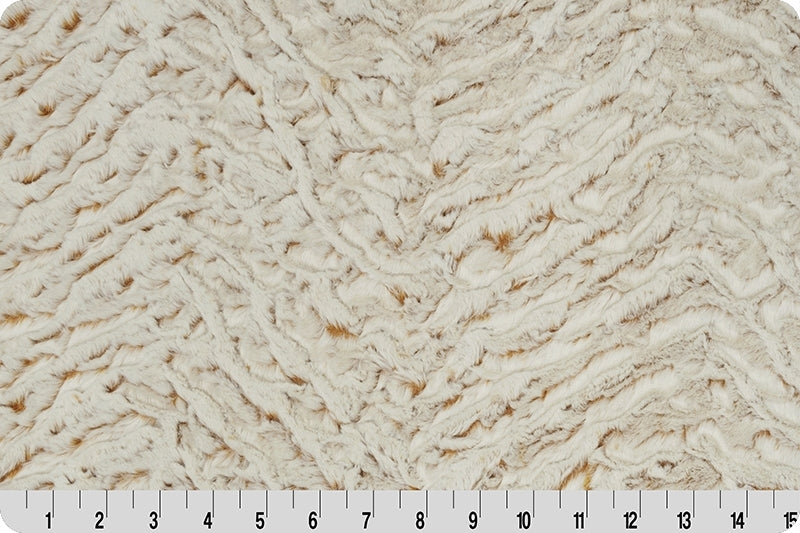 Minky - Luxe Cuddle® Frosted Zebra CAMEL From Shannon Fabrics - 60" Wide