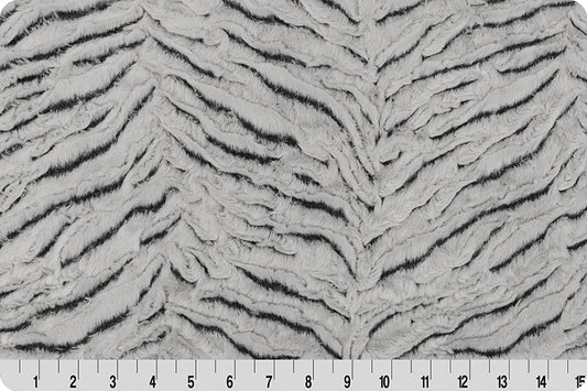Minky - Luxe Cuddle® Frosted Zebra Gray from Shannon Fabrics