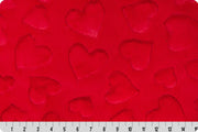 Minky - Luxe Cuddle Hearts SCARLET From Shannon Fabrics