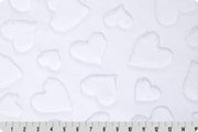 Minky - Luxe Cuddle Hearts SNOW From Shannon Fabrics