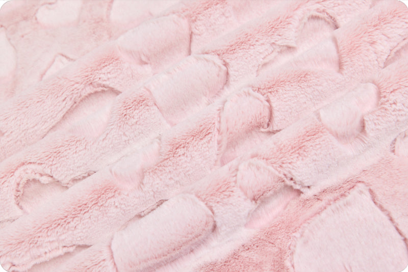 Minky - Luxe Cuddle Heather Hearts ROSEWATER From Shannon Fabrics