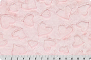 Minky - Luxe Cuddle Heather Hearts ROSEWATER From Shannon Fabrics