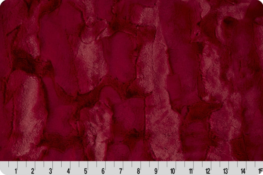 Minky - CRIMSON Luxe Cuddle Hide From Shannon Fabrics - 60" Wide
