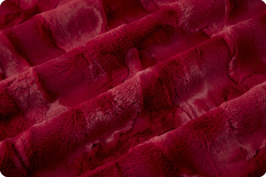 Minky - CRIMSON Luxe Cuddle Hide From Shannon Fabrics - 60" Wide