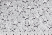 Minky - DISCONTINUED- Lux Cuddle Heather Stars FOG from Shannon Fabrics