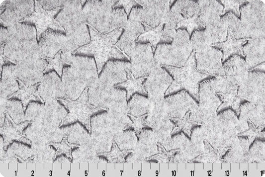 Minky - Luxe Cuddle Heather Stars FOG From Shannon Fabrics