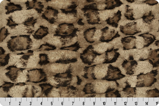 Minky -Luxe Cuddle® Milan Clouded Leopard ACORN From Shannon Fabrics-SOLD UNSTRETCHED