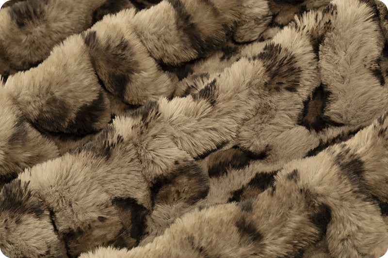 Minky -Luxe Cuddle® Milan Clouded Leopard ACORN From Shannon Fabrics-SOLD UNSTRETCHED