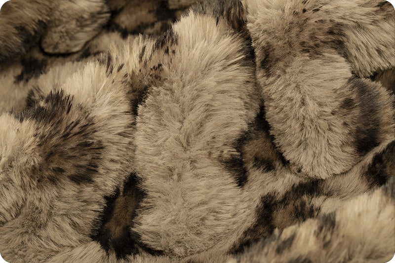 Minky -Luxe Cuddle® Milan Clouded Leopard ACORN From Shannon Fabrics-SOLD UNSTRETCHED