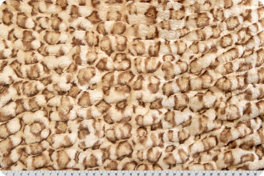 Minky -Luxe Cuddle® Milan Clouded Leopard FRENCH OAK From Shannon Fabrics-SOLD UNSTRETCHED