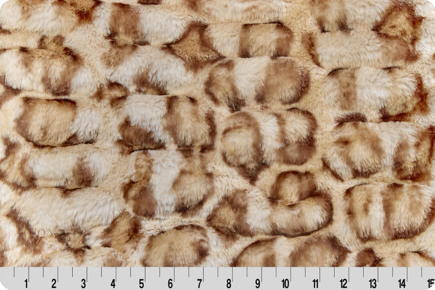Minky -Luxe Cuddle® Milan Clouded Leopard FRENCH OAK From Shannon Fabrics-SOLD UNSTRETCHED