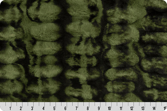 Minky -Luxe Cuddle Milan Enzo LODEN From Shannon Fabrics-SOLD UNSTRETCHED