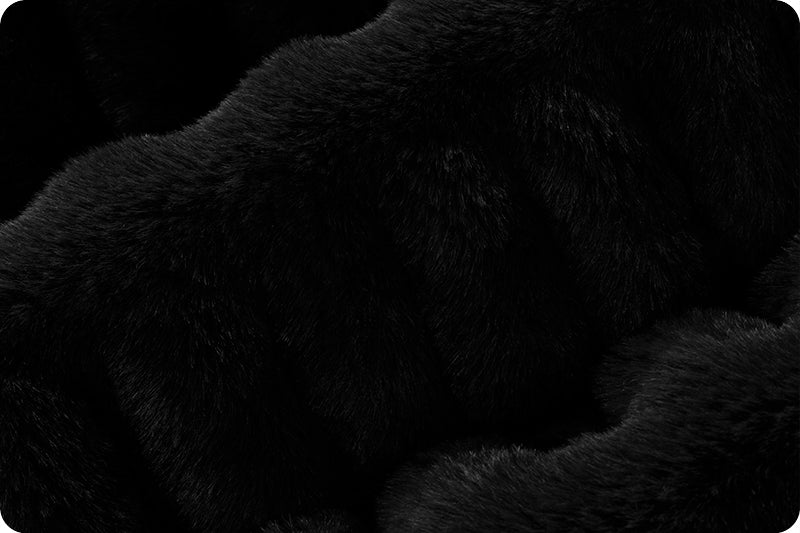 Minky -Luxe Cuddle Milan BLACK From Shannon Fabrics-SOLD UNSTRETCHED