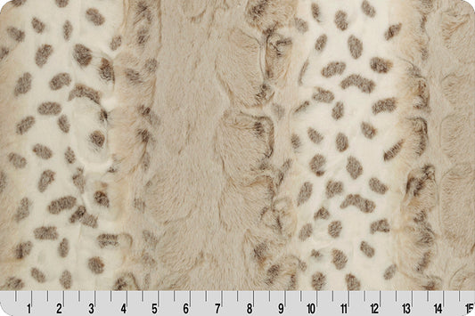 Minky - Luxe Cuddle Arctic Lynx Ice/Taupe From Shannon Fabrics