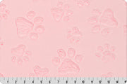 Minky - Luxe Cuddle® Embossed Paws BLUSH From Shannon Fabrics