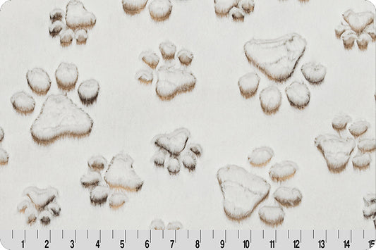 Minky - Luxe Cuddle® Embossed Prism Paws COCA MOCHA From Shannon Fabrics