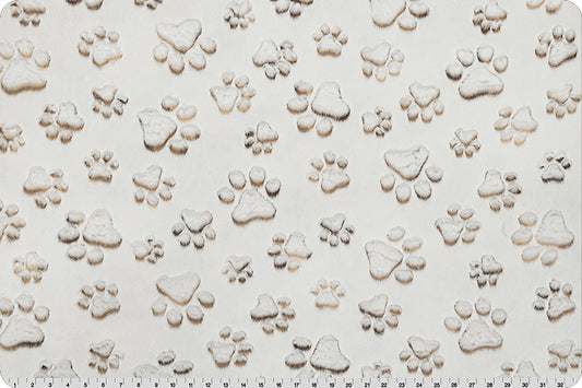 Minky - Luxe Cuddle® Embossed Prism Paws COCA MOCHA From Shannon Fabrics