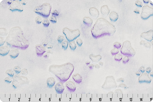 Minky - Luxe Cuddle® Embossed Prism Paws MERMAID From Shannon Fabrics