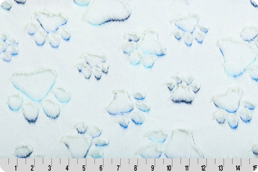 Minky - Luxe Cuddle® Embossed Prism Paws NAUTICAL BLUE From Shannon Fabrics