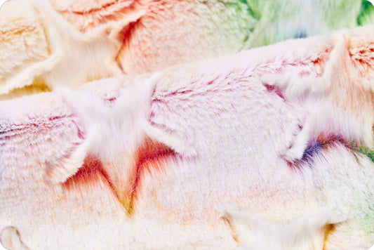 Minky - Luxe Cuddle Prism Stars VIBRANT From Shannon Fabrics