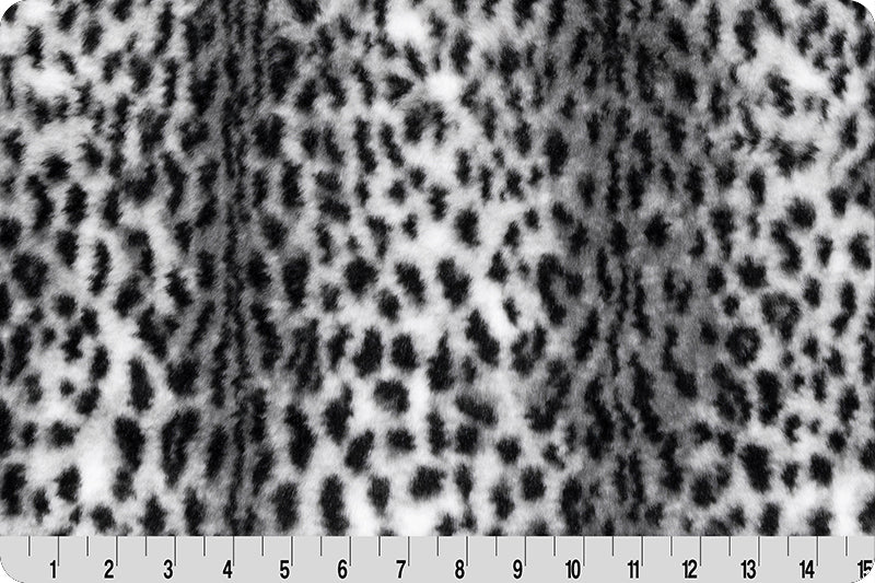 Minky - Luxe Cuddle® Savanna SNOW/BLACK From Shannon Fabrics