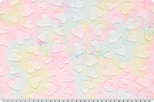 Minky - Luxe Cuddle Sorbet Hearts PASTEL From Shannon Fabrics