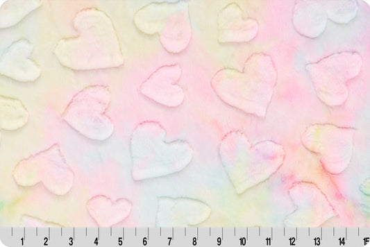 Minky - Luxe Cuddle Sorbet Hearts PASTEL From Shannon Fabrics
