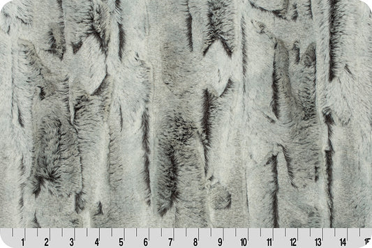 Minky - Luxe Cuddle Silver Fox STERLING/BLACK From Shannon Fabrics